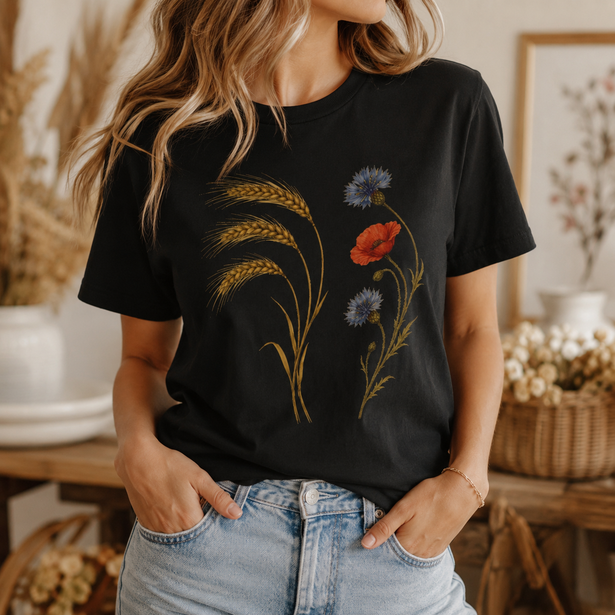Wheat Poppy Cornflower Tee