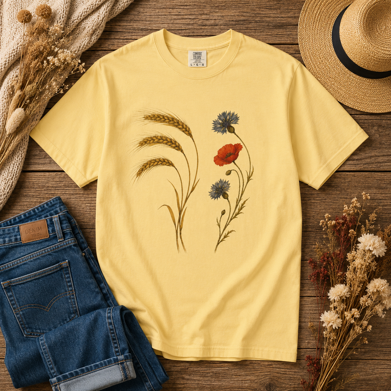 Wheat Poppy Cornflower Tee