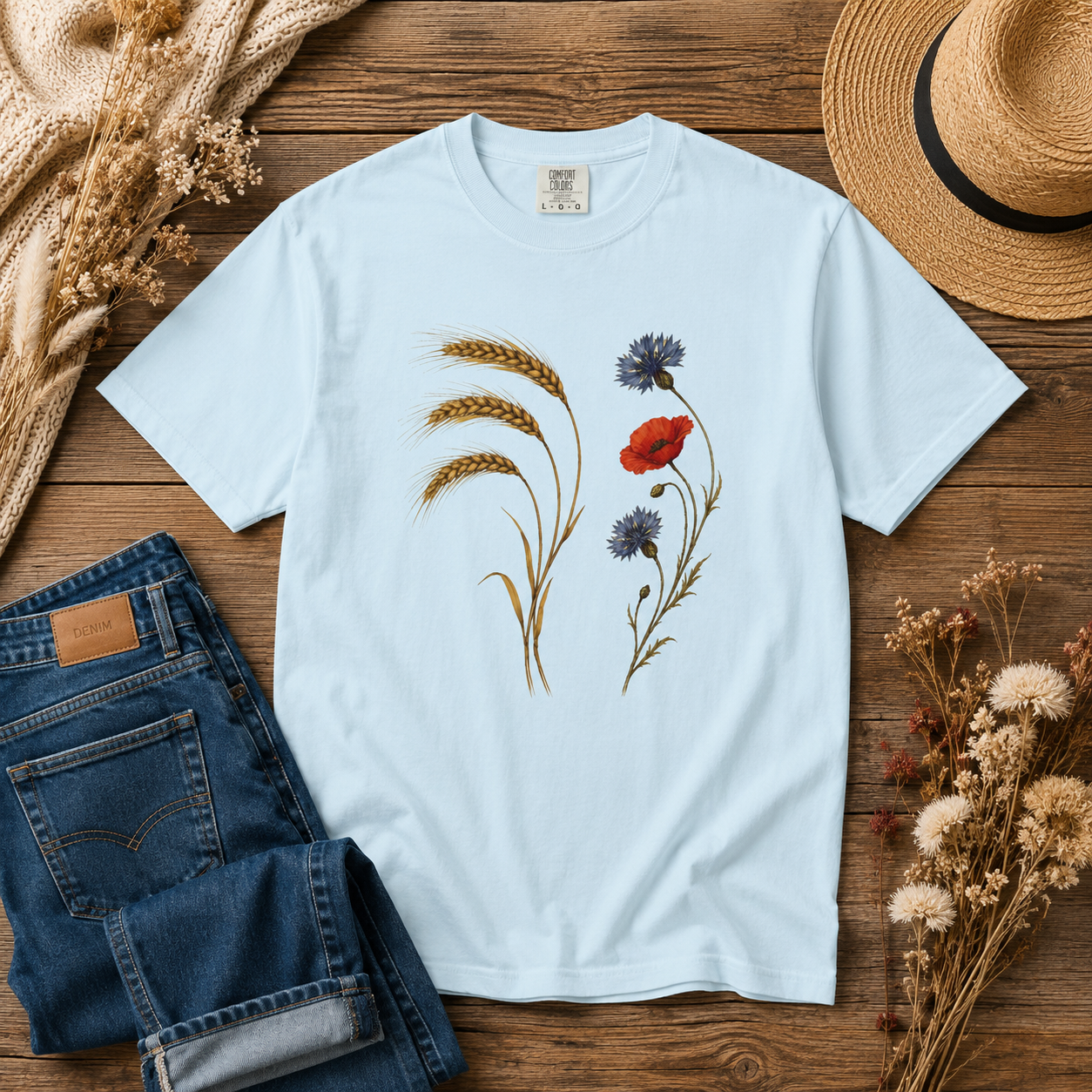Wheat Poppy Cornflower Tee