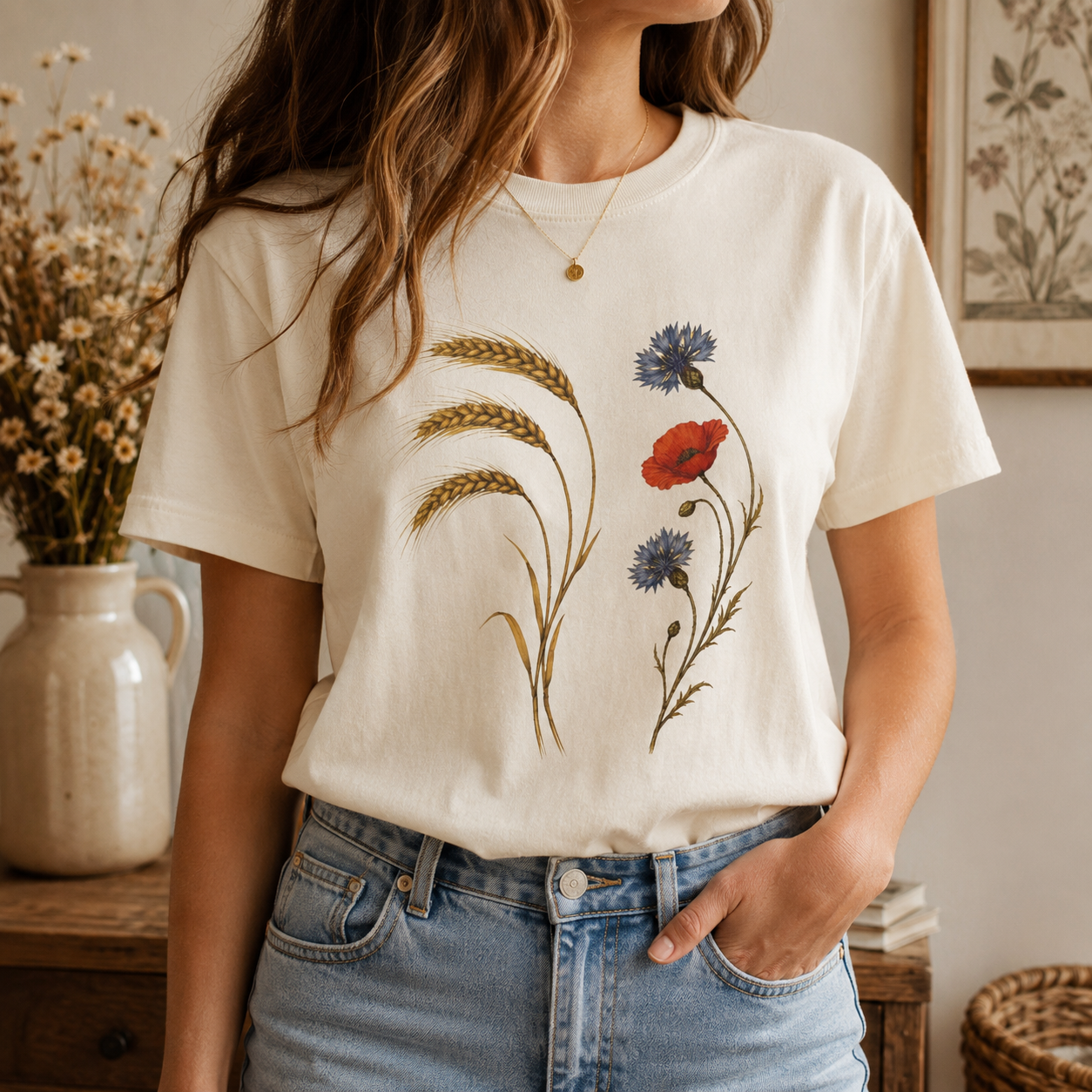 Wheat Poppy Cornflower Tee