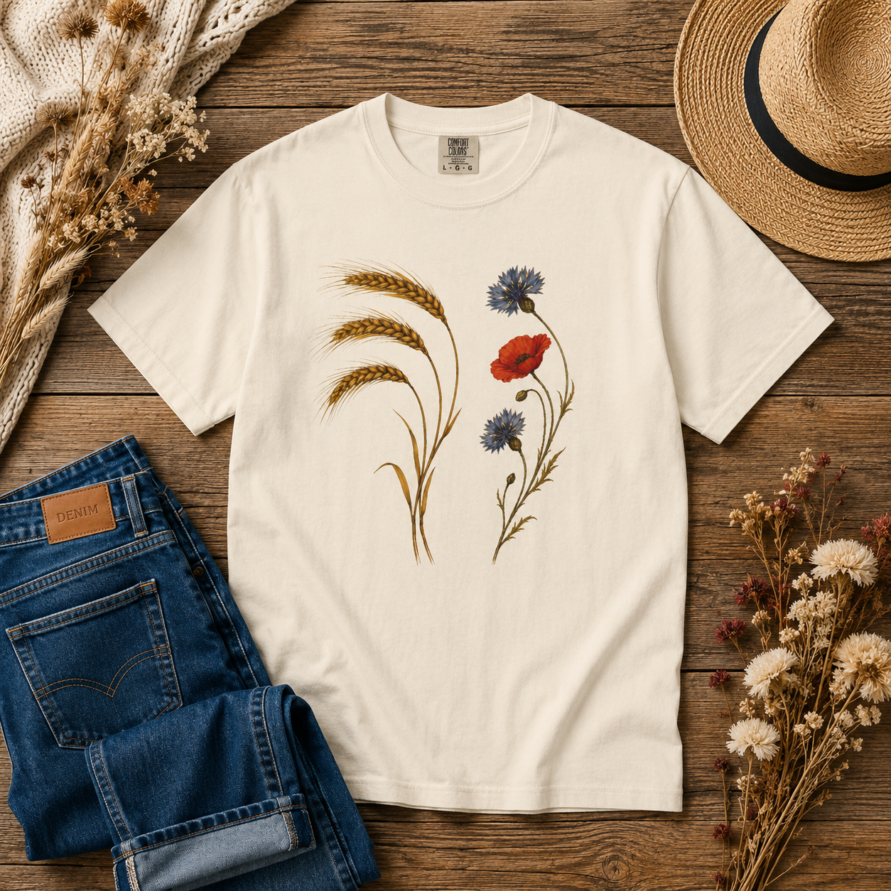 Wheat Poppy Cornflower Tee