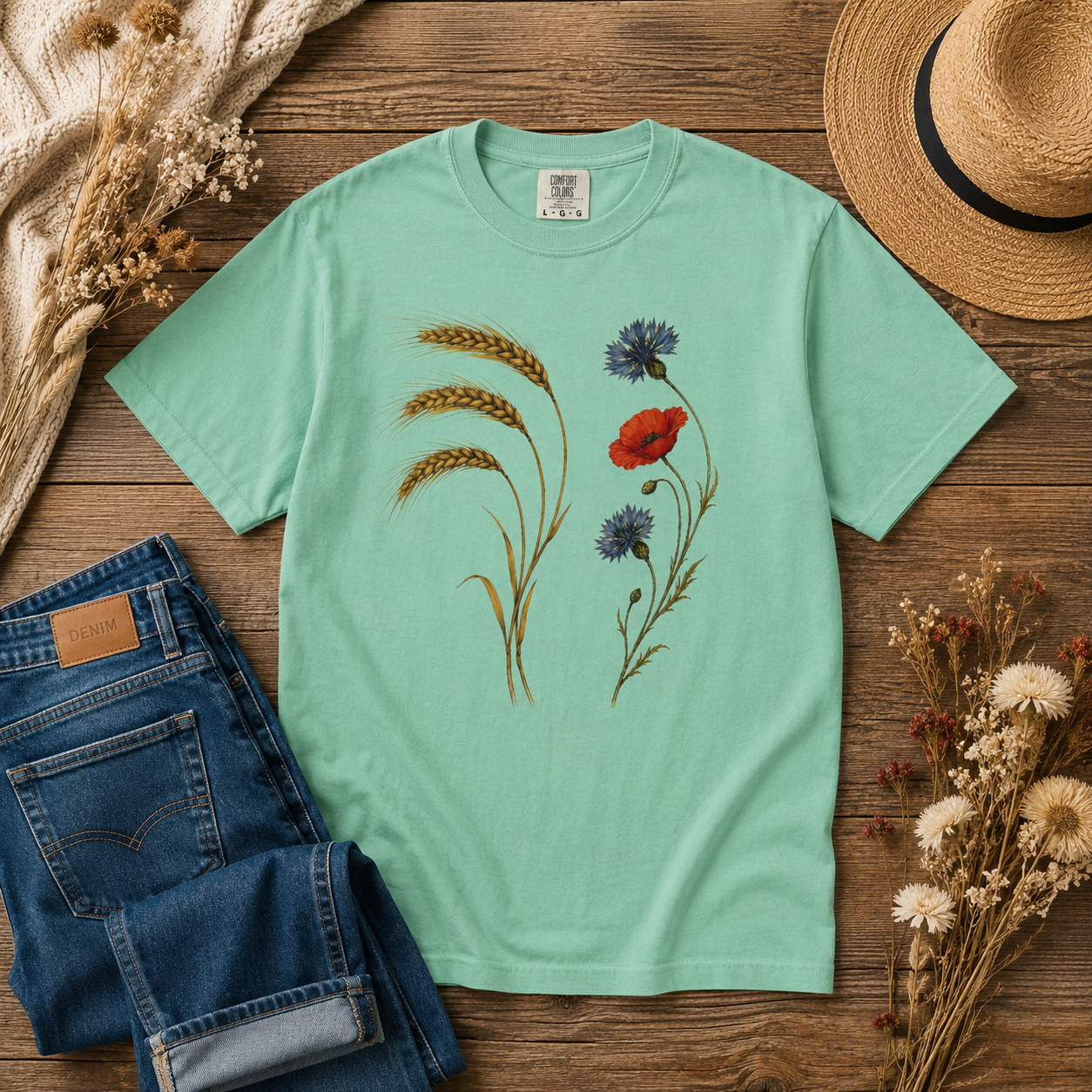 Wheat Poppy Cornflower Tee
