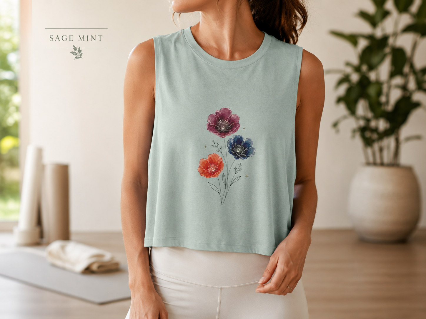 Wild Poppies Crop Top