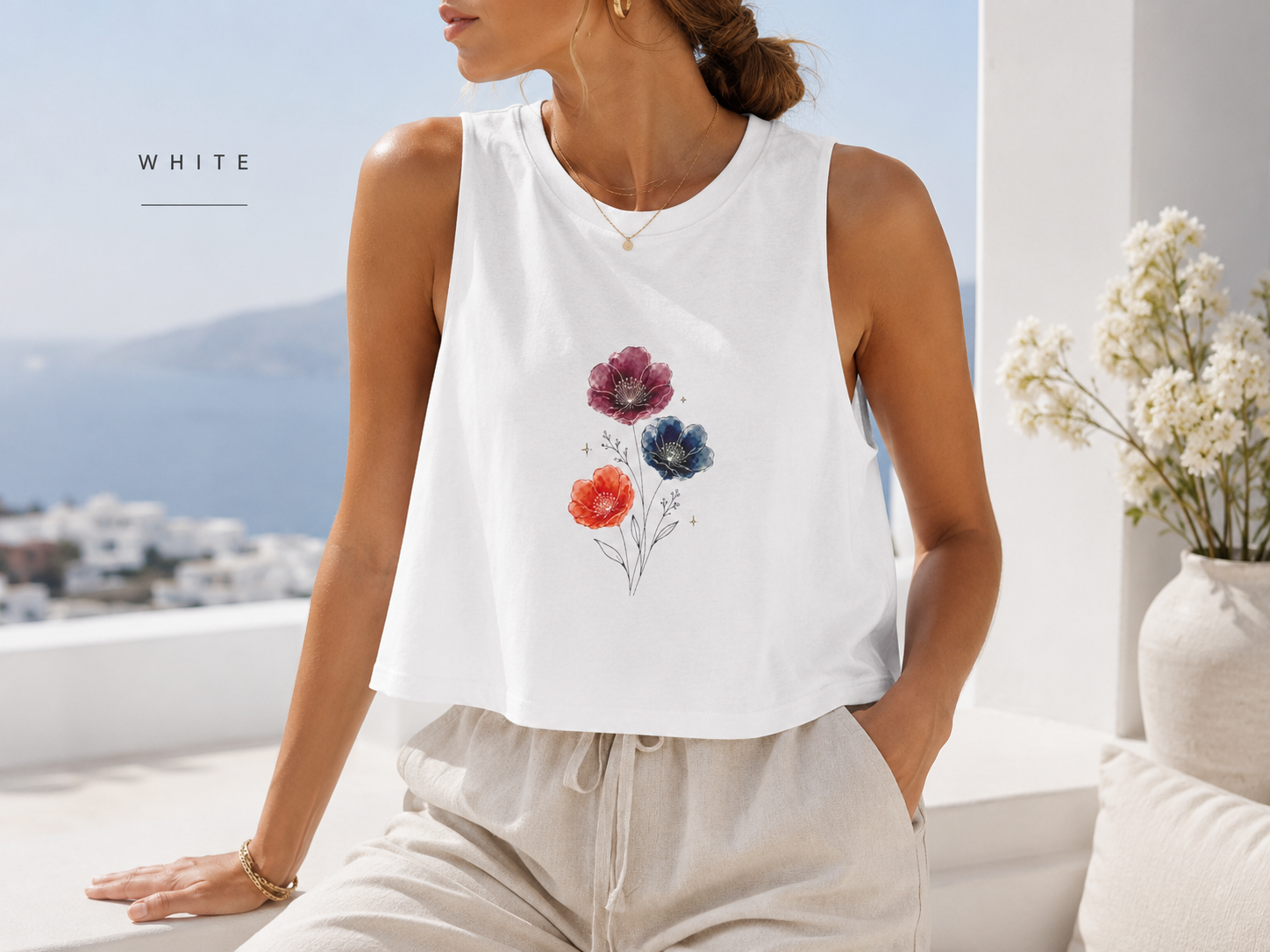 Wild Poppies Crop Top