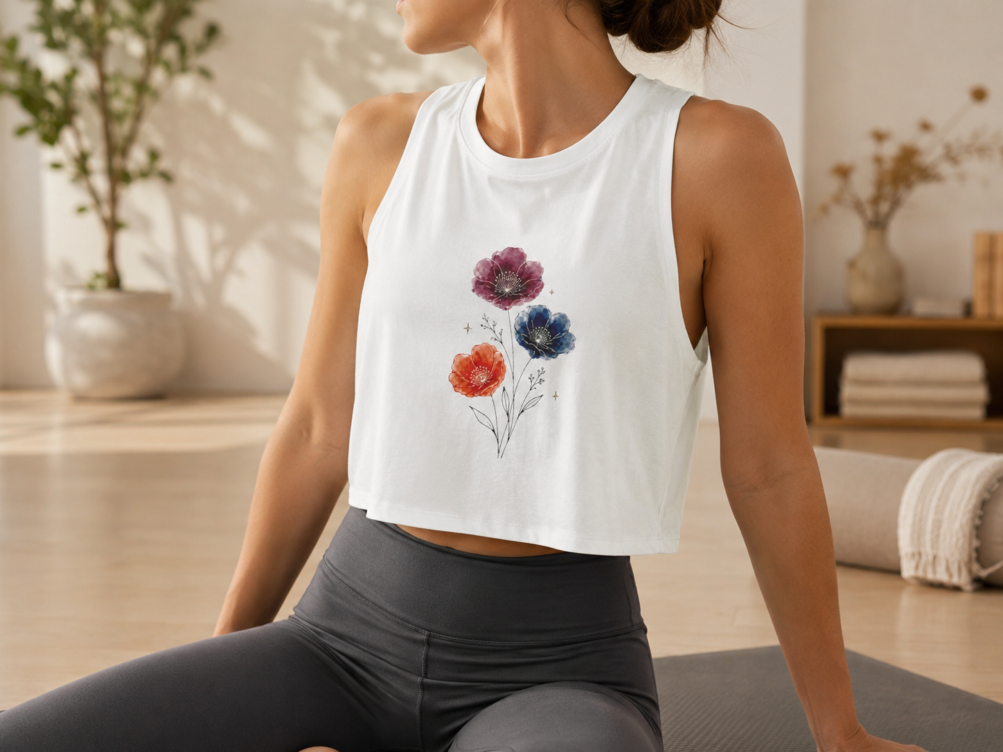 Wild Poppies Crop Top