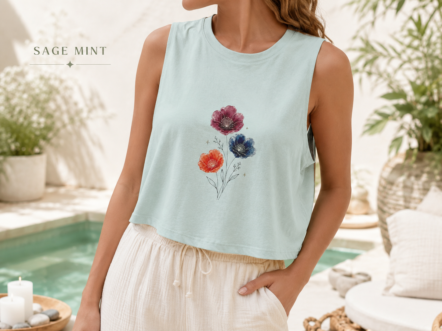Wild Poppies Crop Top