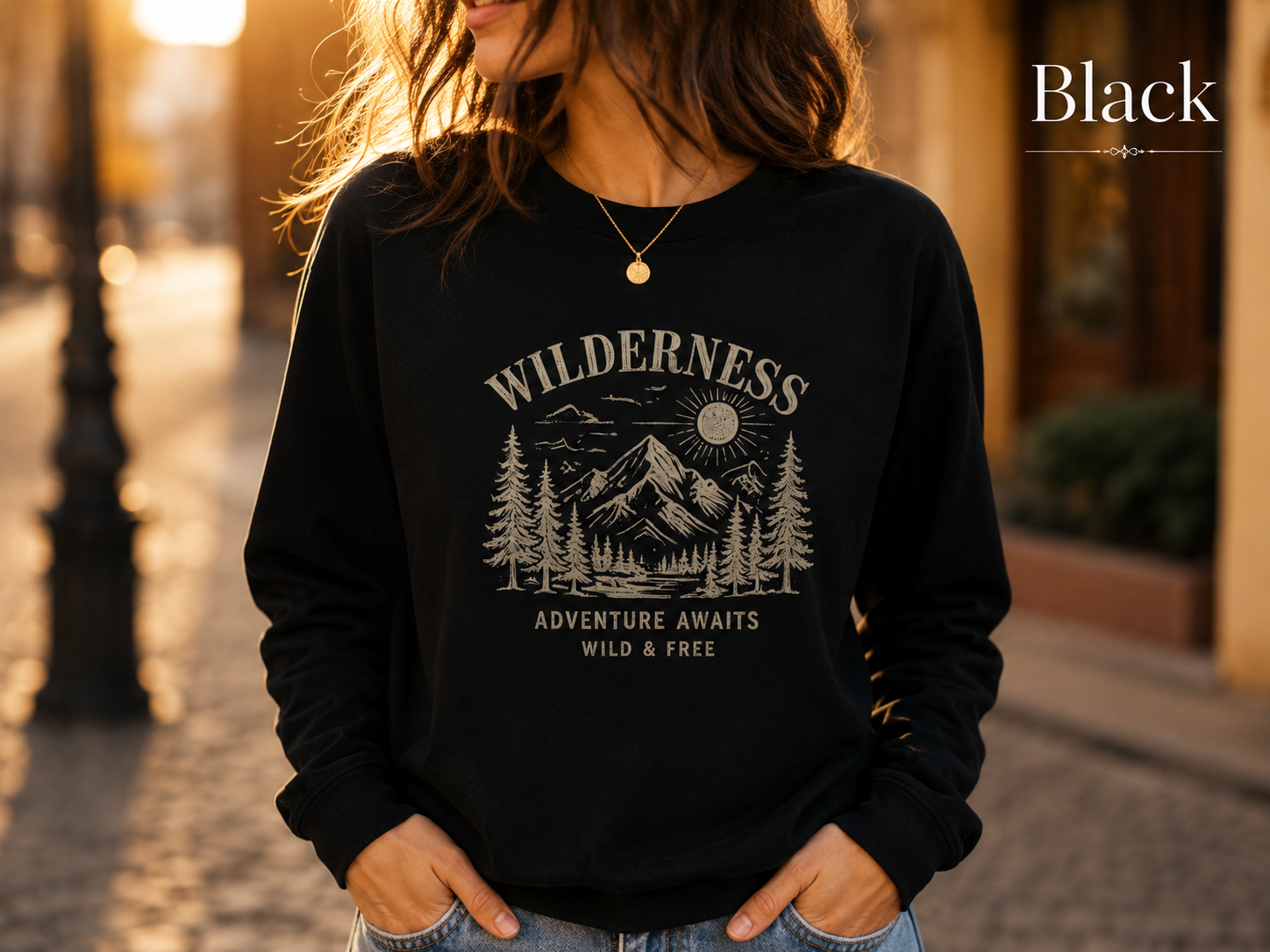 Wilderness Adventure Awaits — Heavyweight Long Sleeve Tee