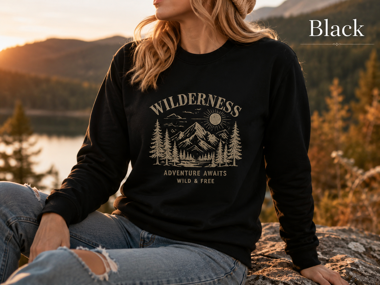 Wilderness Adventure Awaits — Heavyweight Long Sleeve Tee