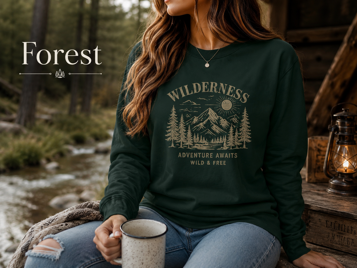 Wilderness Adventure Awaits — Heavyweight Long Sleeve Tee