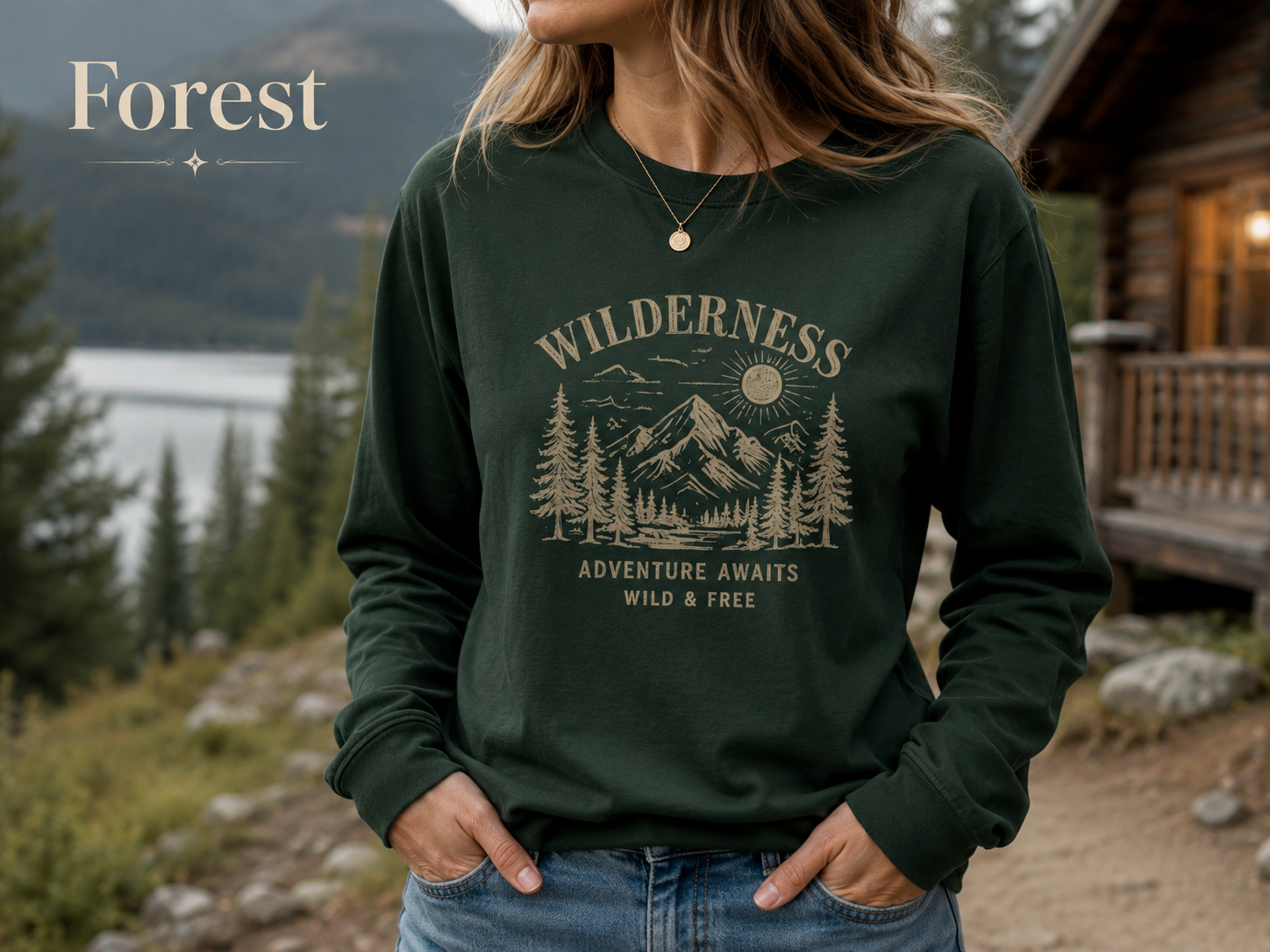 Wilderness Adventure Awaits — Heavyweight Long Sleeve Tee