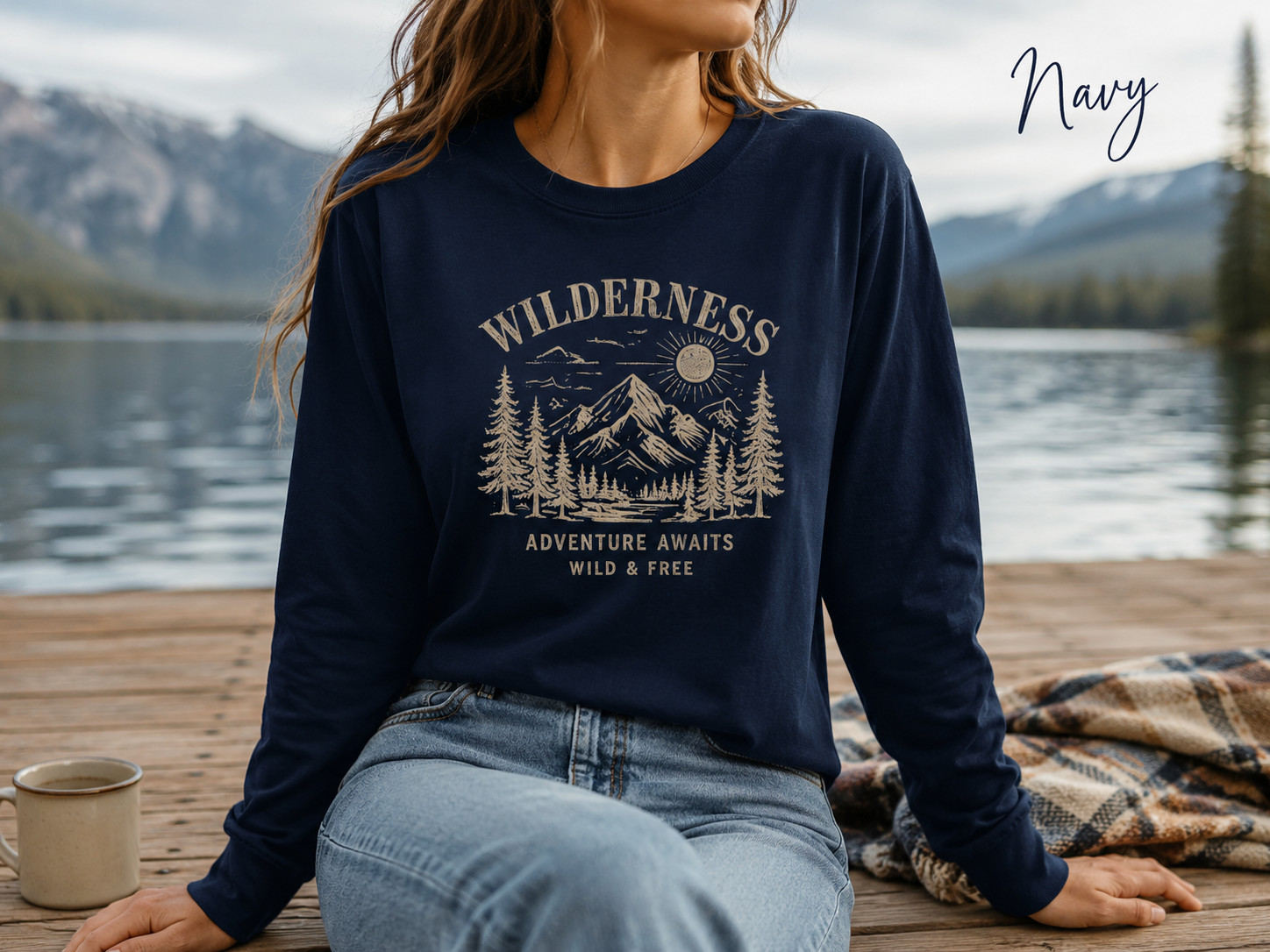 Wilderness Adventure Awaits — Heavyweight Long Sleeve Tee