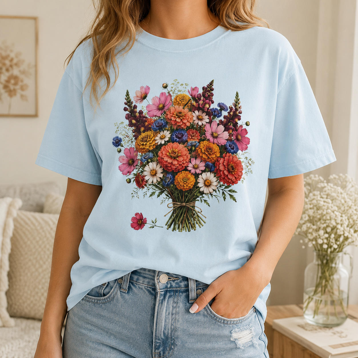 Wildflower Bouquet Tied Tee