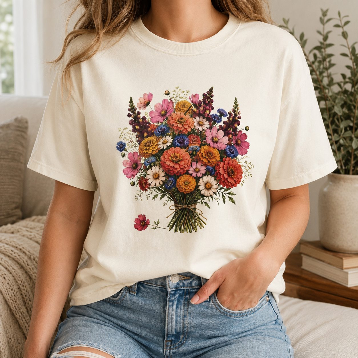 Wildflower Bouquet Tied Tee