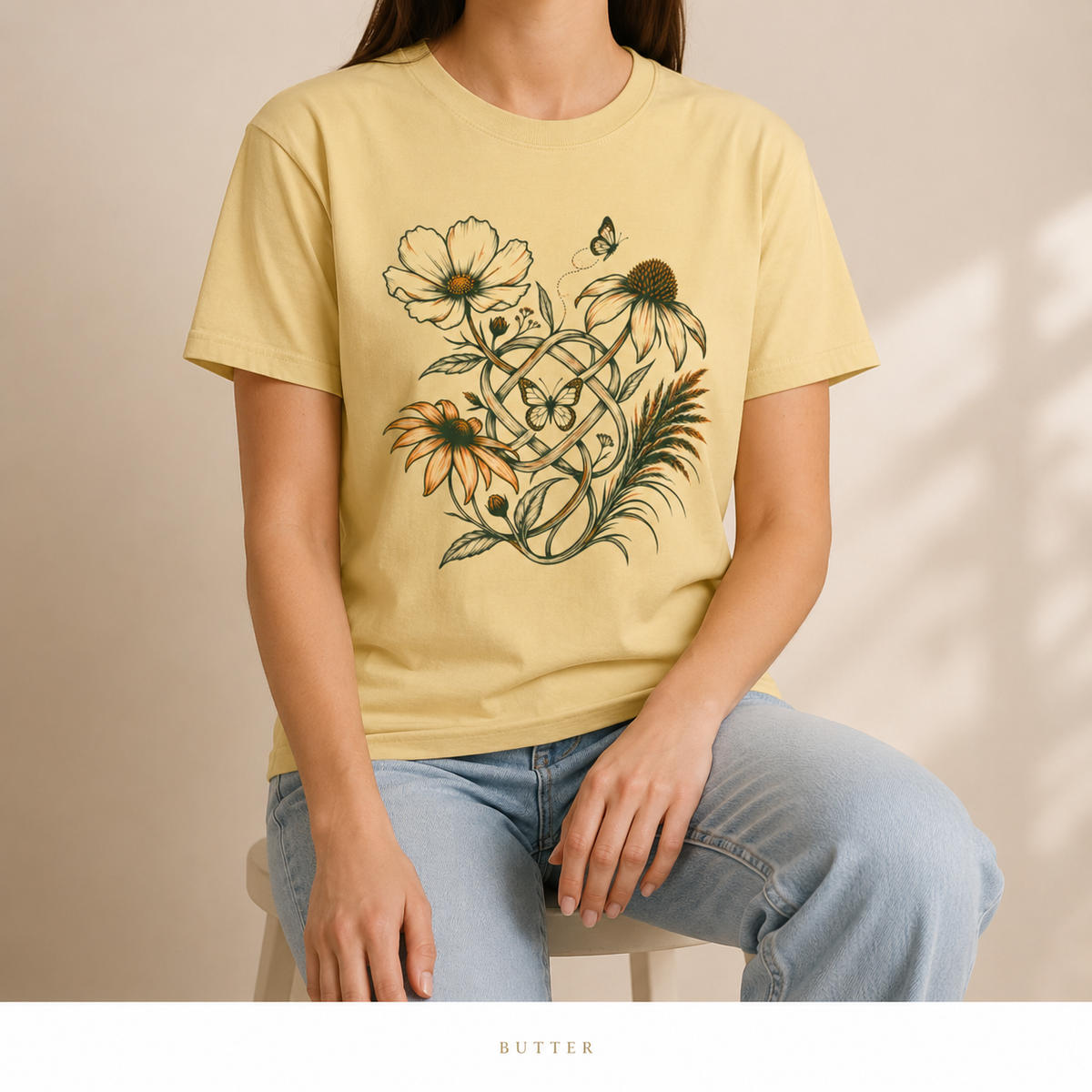 Wildflower Love Knot Botanical T-Shirt