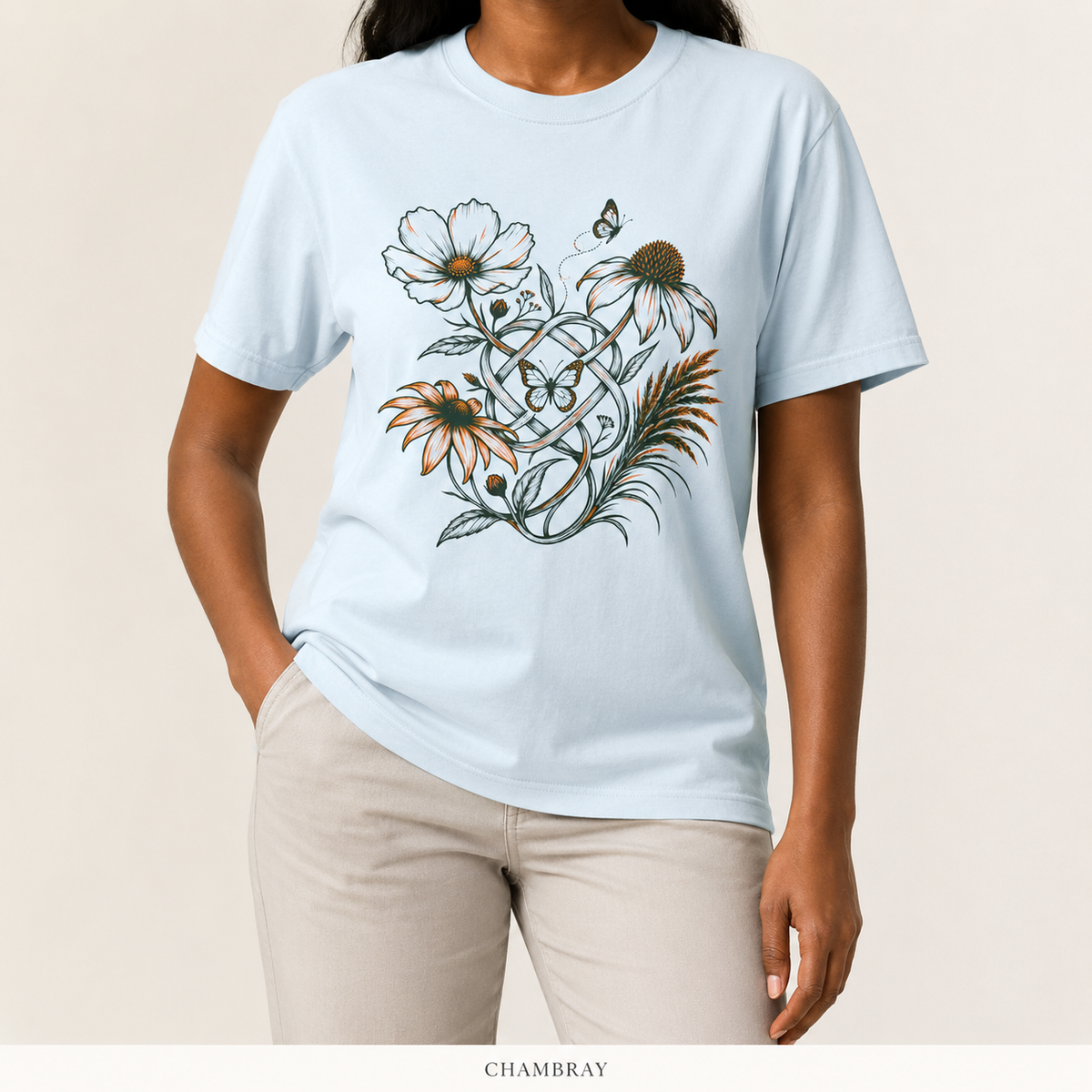 Wildflower Love Knot Botanical T-Shirt
