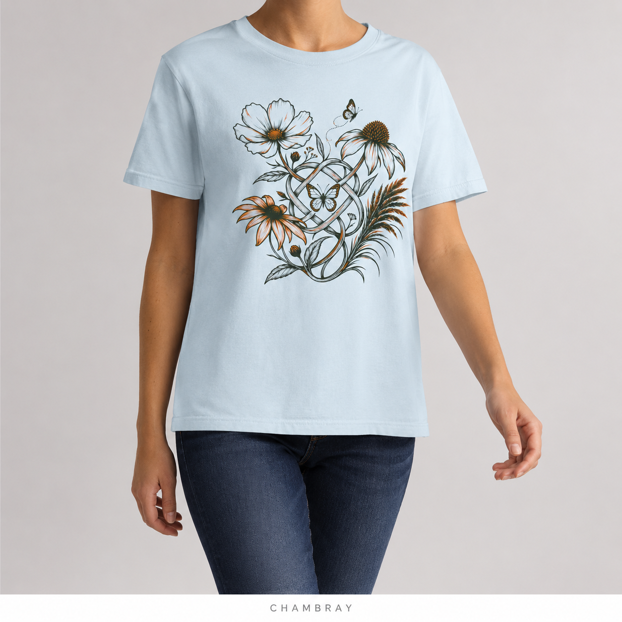 Wildflower Love Knot Botanical T-Shirt