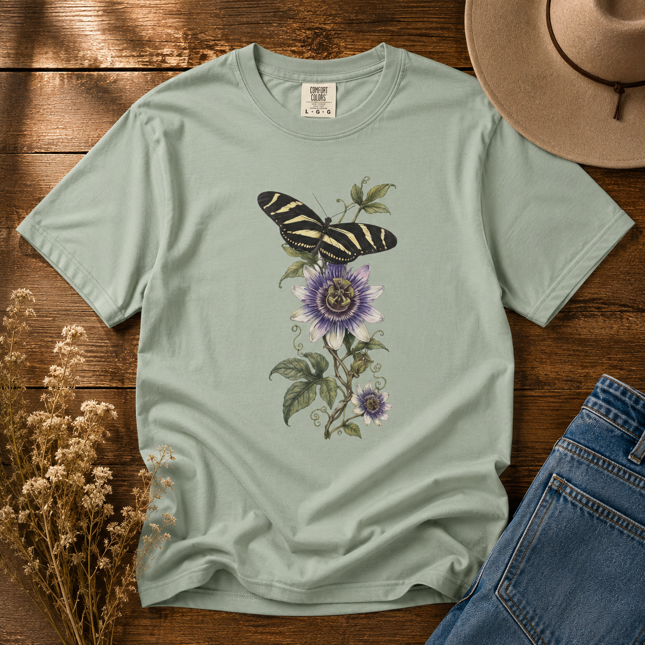 Zebra Longwing & Passionflower Tee