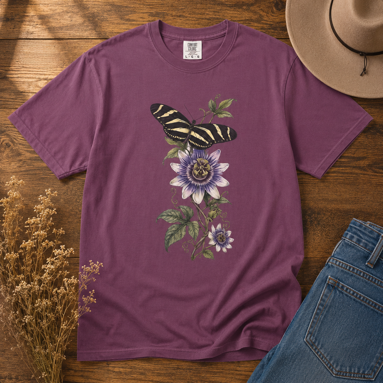 Zebra Longwing & Passionflower Tee