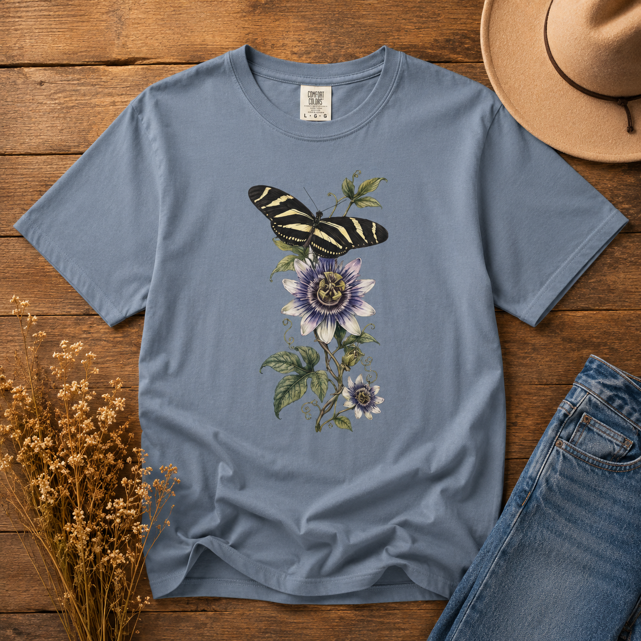 Zebra Longwing & Passionflower Tee