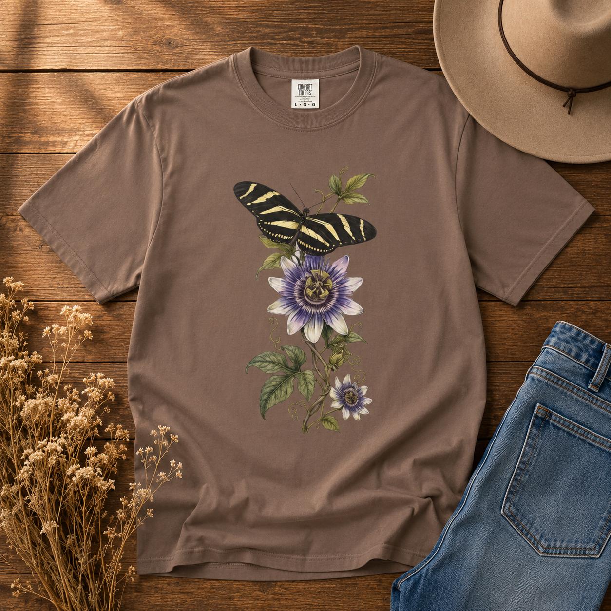 Zebra Longwing & Passionflower Tee