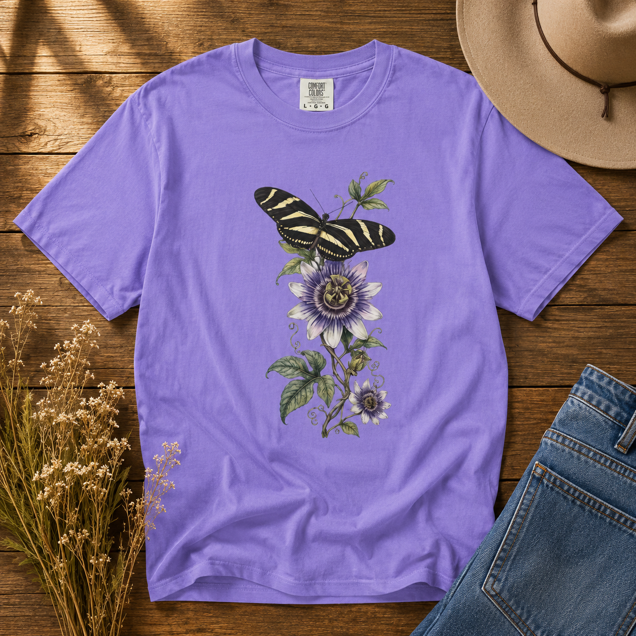 Zebra Longwing & Passionflower Tee