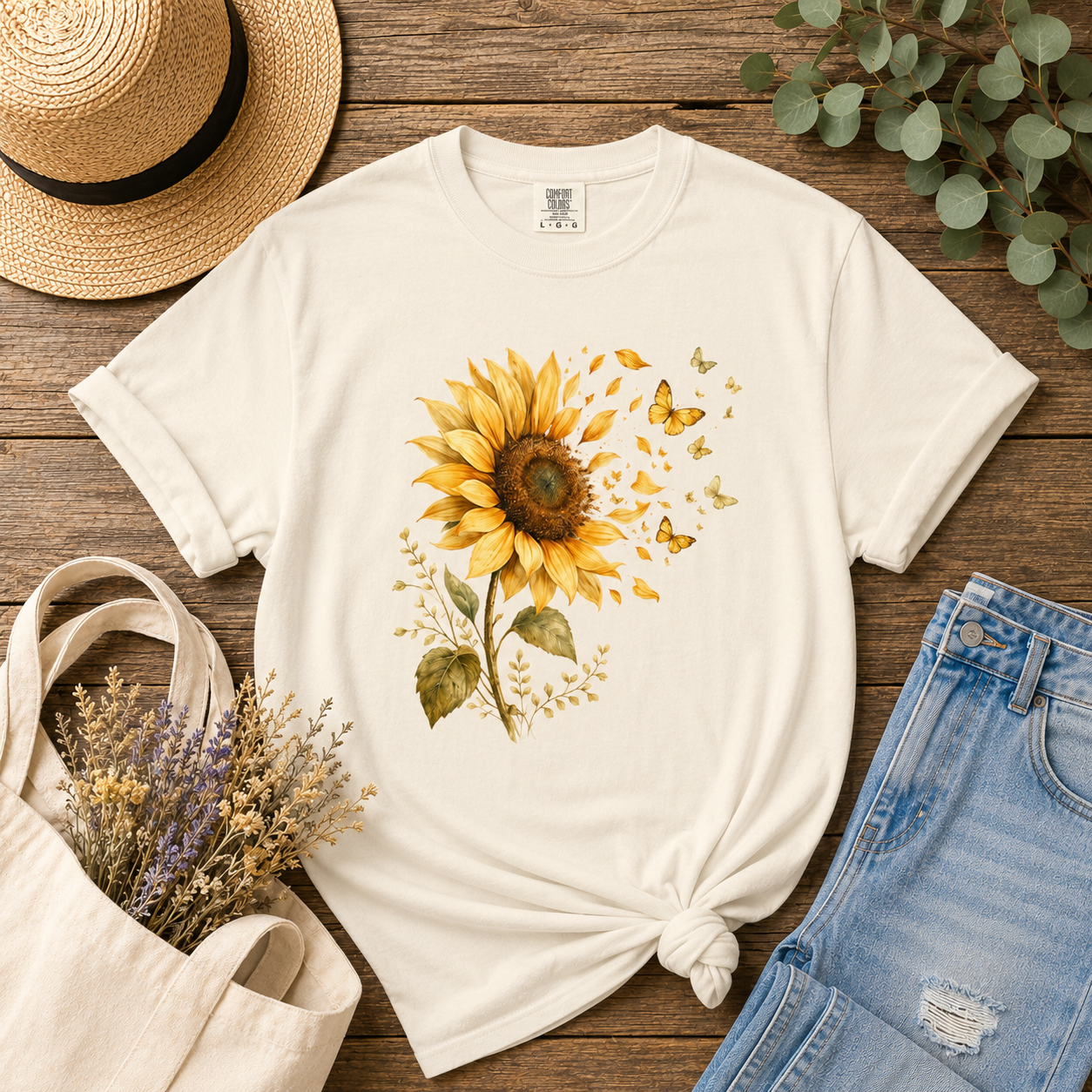 Sunflower Flutter Tee